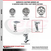 Service Caster 6 Inch V-Groove Semi Steel Caster Set with Roller Bearings 2 Swivel 2 Rigid SCC SCC-20S620-VGR-2-R-2
